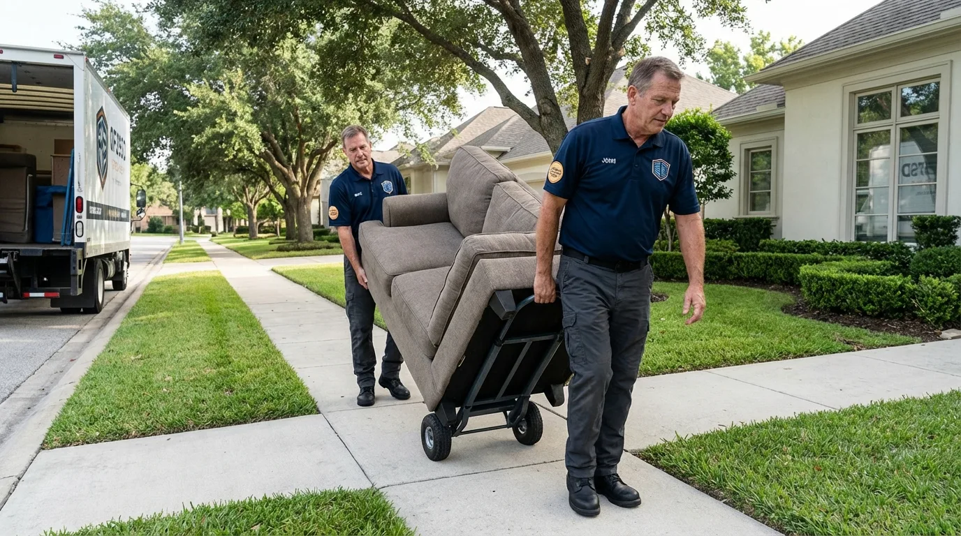 Local residential moving crew loading furniture in Homewood, IL